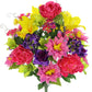 Bright Pink, Purple, Kiwi & Yellow Spring Floral Mix Bush