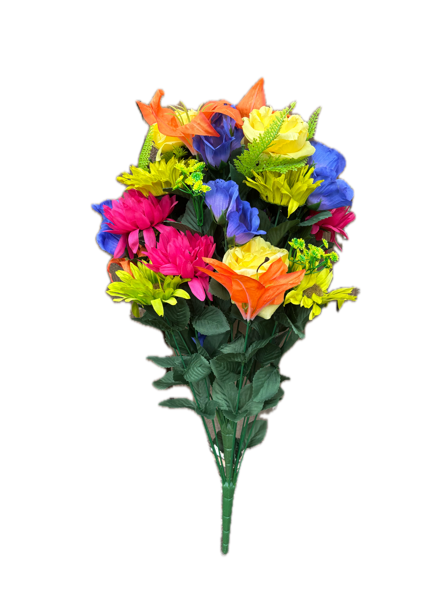 Yellow, Purple, Kiwi, Orange & Pink Sunflower Mix Bush