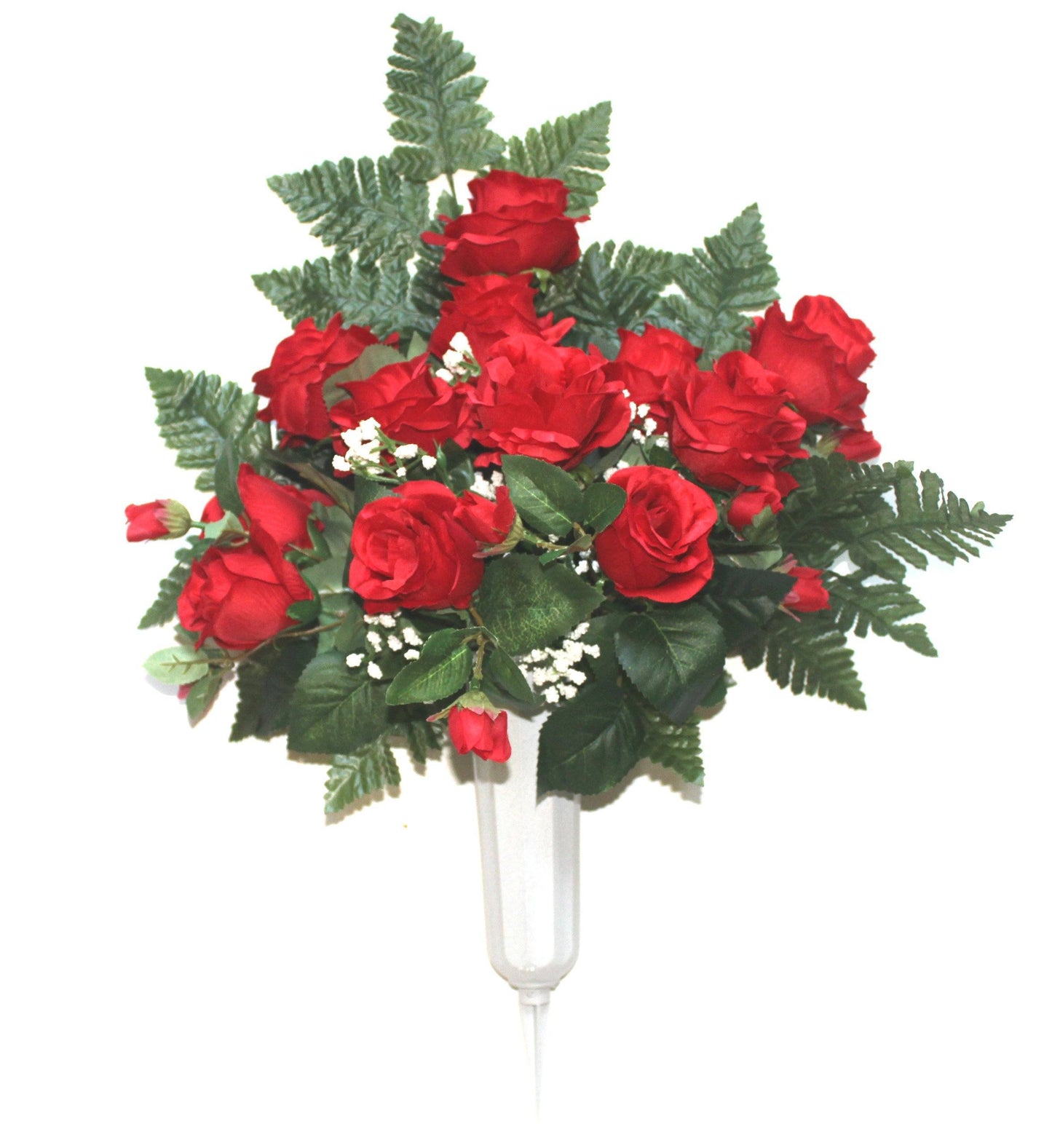 Red Rose Mix FORWARD-FACING Vase