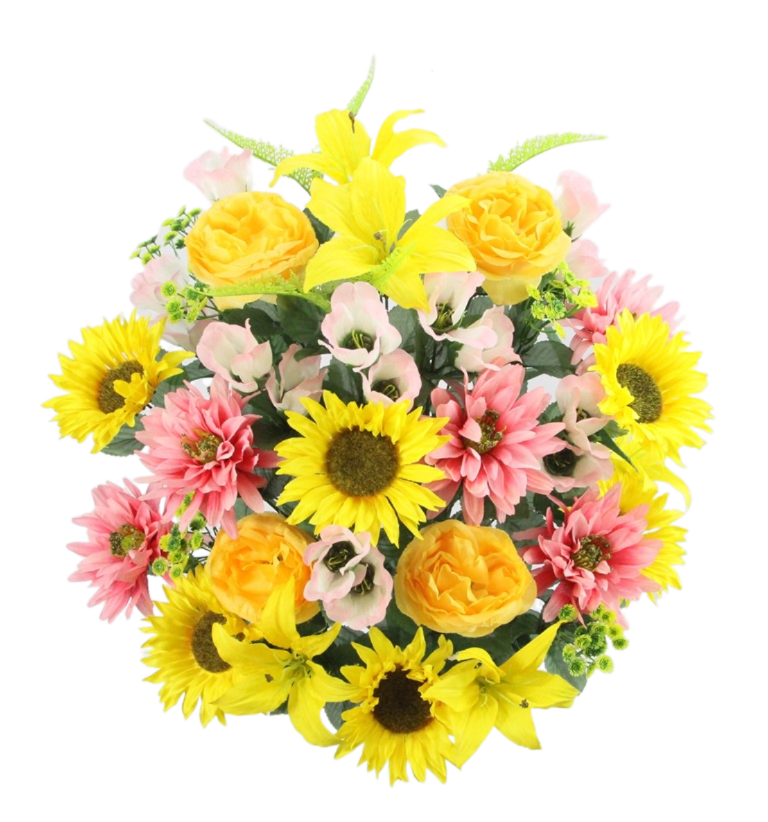 Yellow & Pink Sunflower Mix Bush