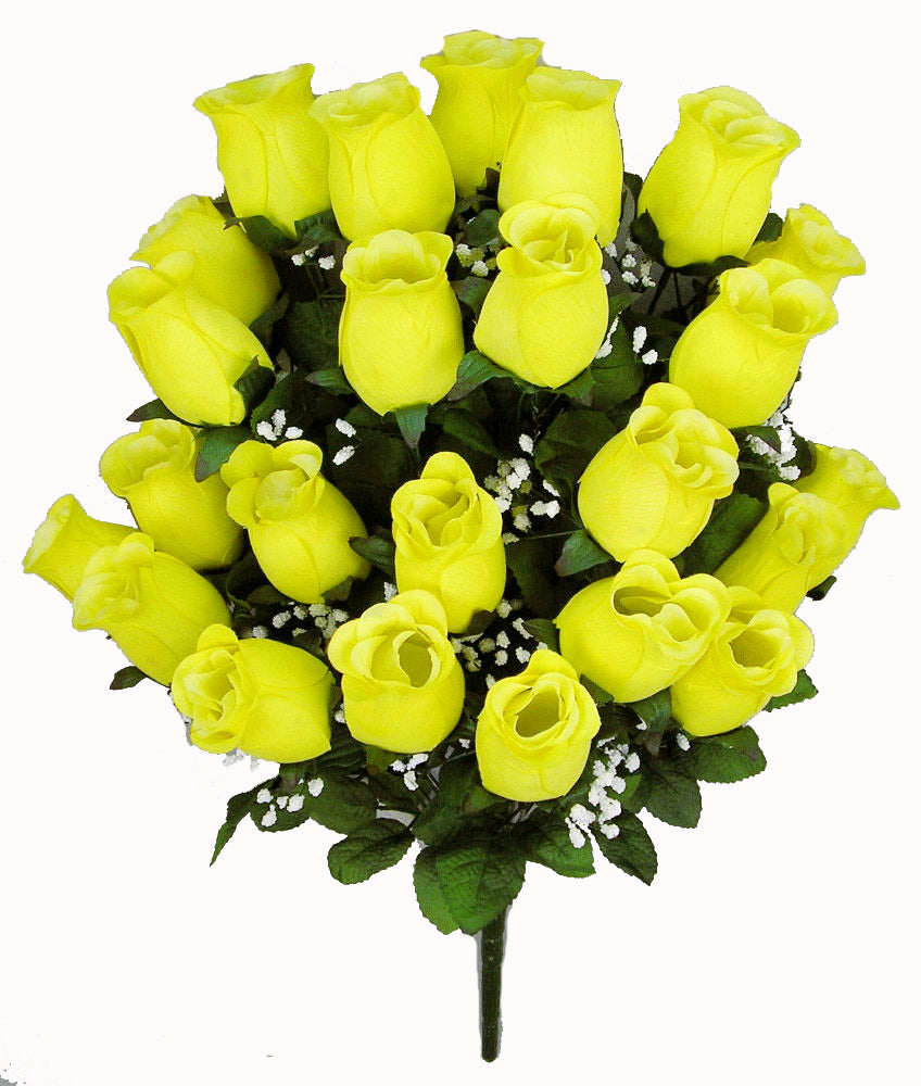 Yellow Rosebud Bush