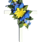 Yellow & Blue Spring Floral Mix Cross