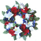 Red, White, & Blue Floral Mix 14" Wreath