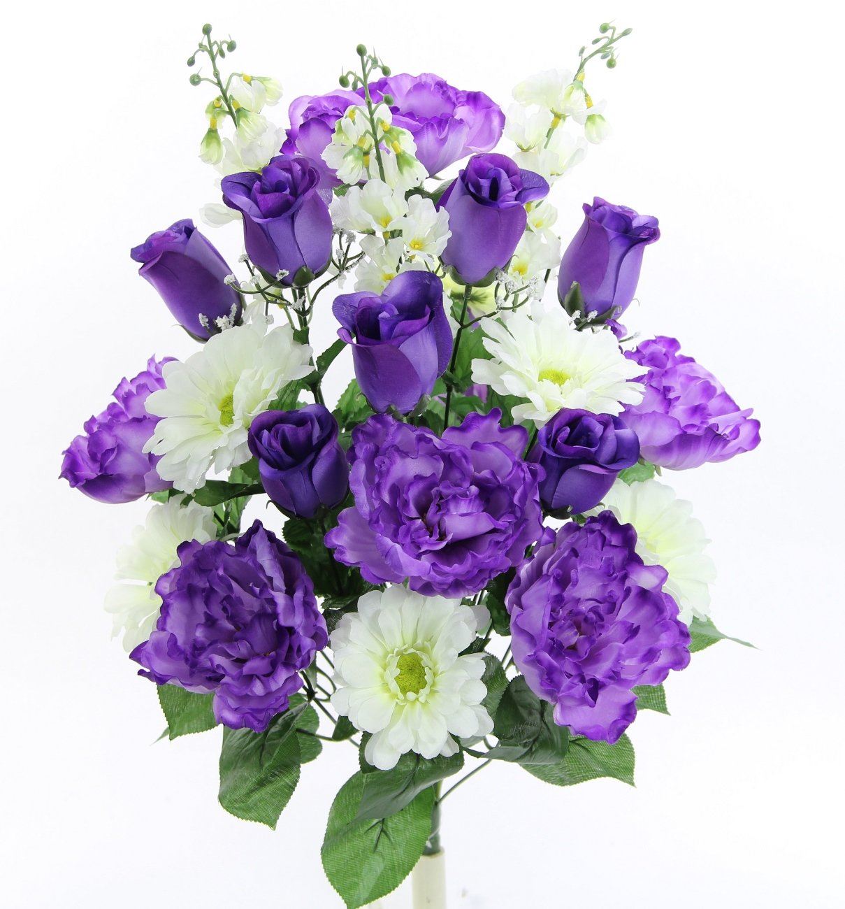 Purple & White Rose/Peony/Daisy Bush