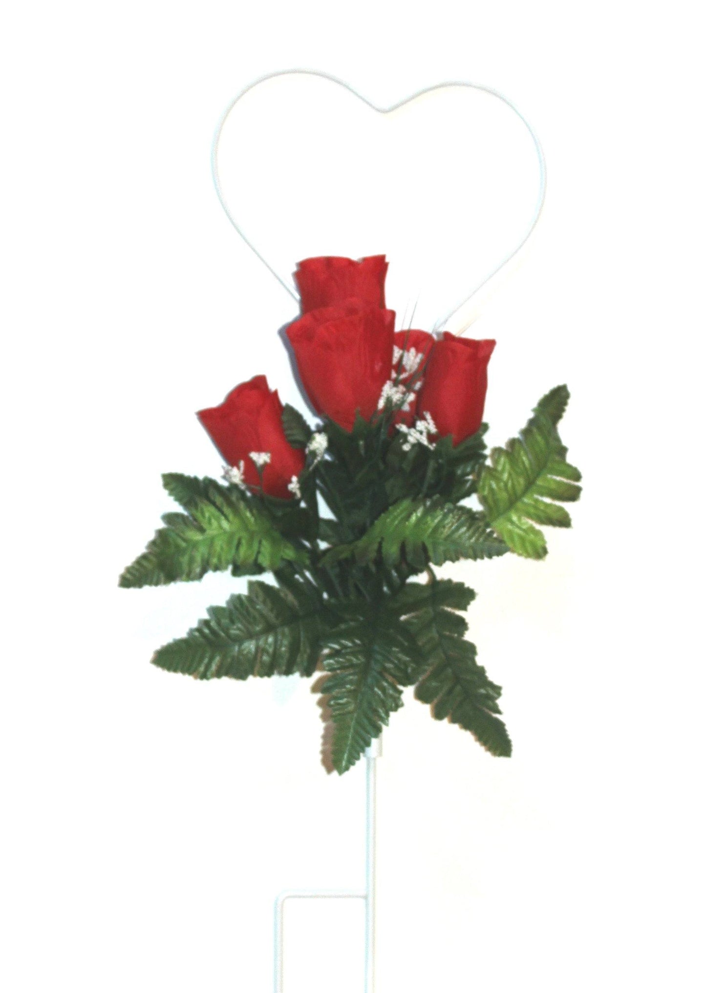 Mom Decorative Wire Stand with Red Roses