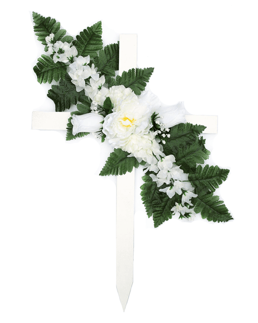 White Floral Mix Cross