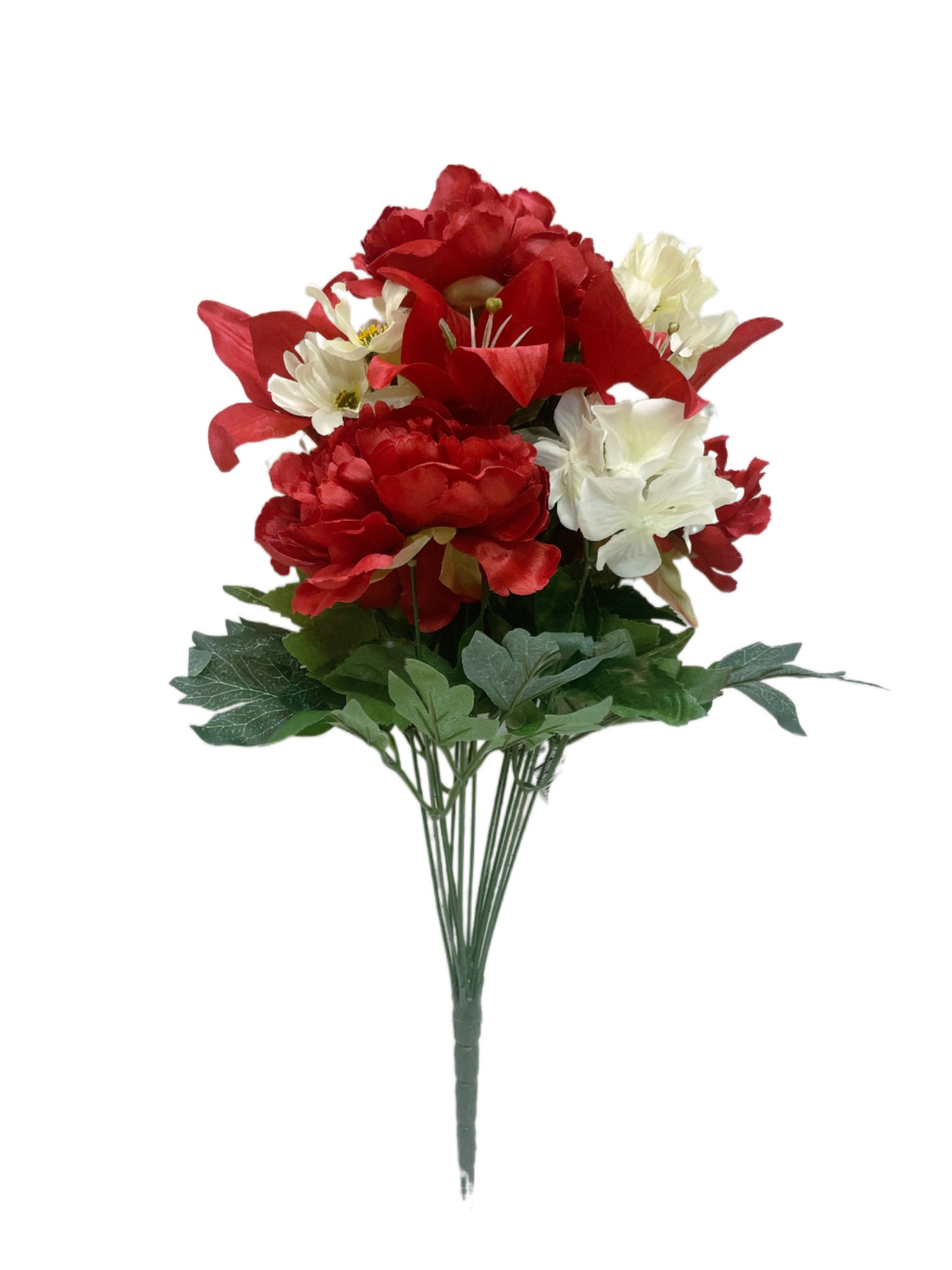 Red & White Floral Mix Bush
