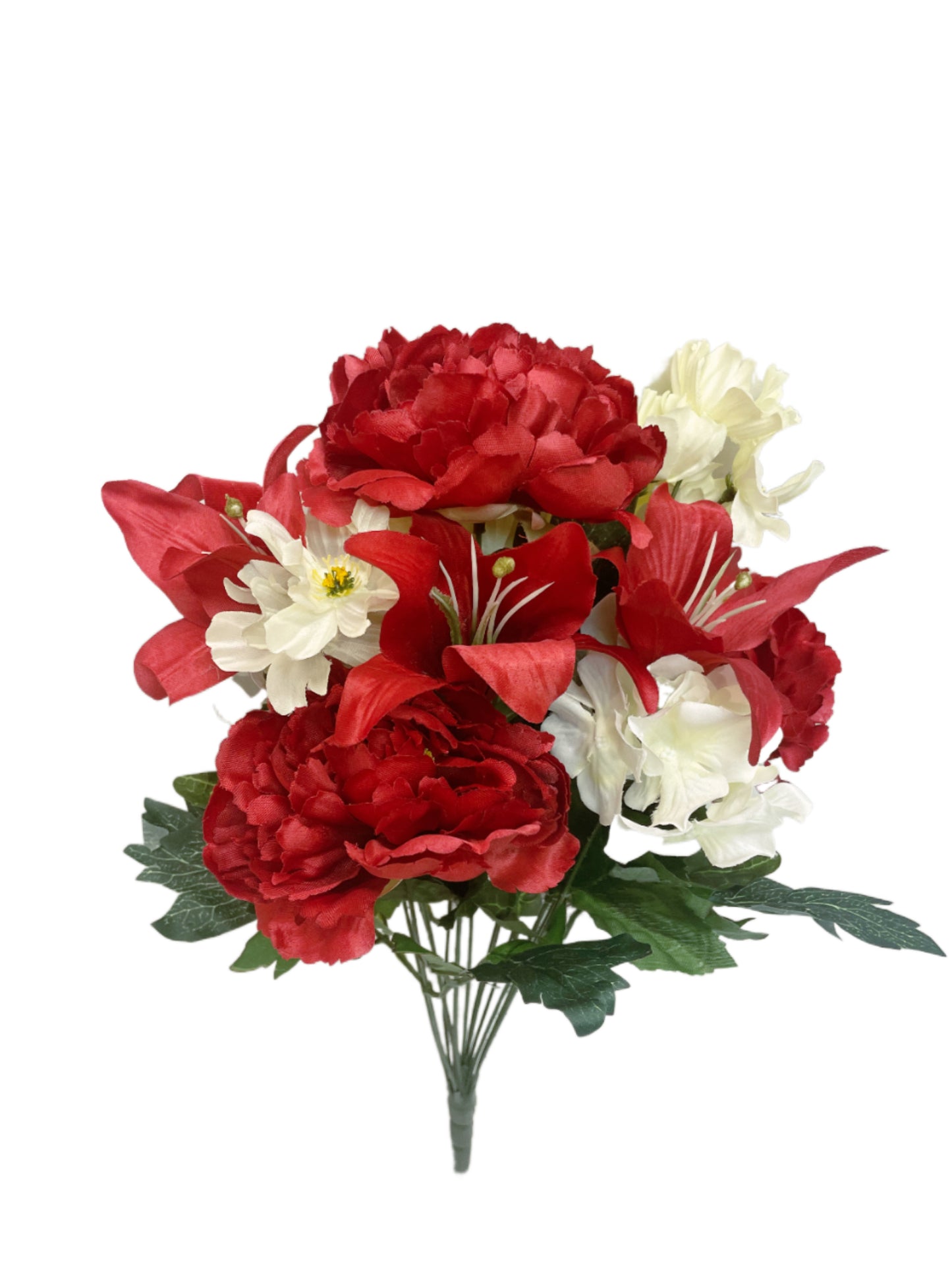 Red & White Floral Mix Bush