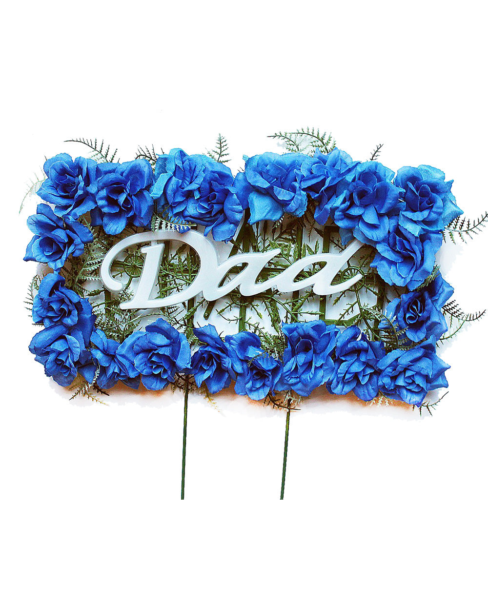 Blue DAD Floral Pillow