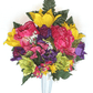 Pink, Kiwi, Yellow & Purple Floral Mix FORWARD FACING Vase