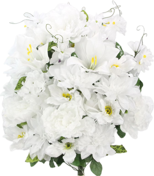 White Spring Floral Mix Bush