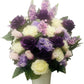 Hoop Basket Bouquet Silk Flowers (Choose colors)