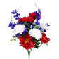 Red, White & Blue Peony, Mum and Gladiolus Bush