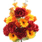 Burgundy, Gold & Orange Fall Floral Mix Bush