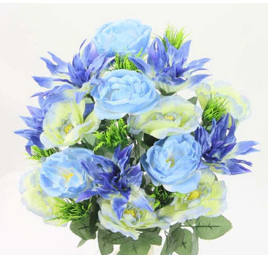 Blue Dahlia & Rose Mix Bush