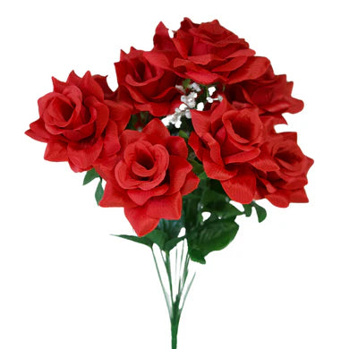 Red Satin Rose Bush