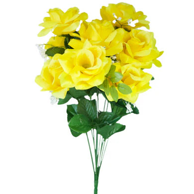 Yellow Satin Rose Bush
