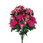 Pink Hibiscus and Zinnia Bush