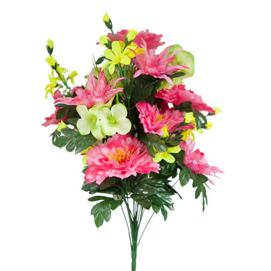 Pink, Yellow, and Green Floral Mix Bush