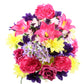 Bright Pink, Purple, & Yellow Spring Floral Mix Bush
