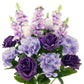 Purple Rose & Hydrangea Bush
