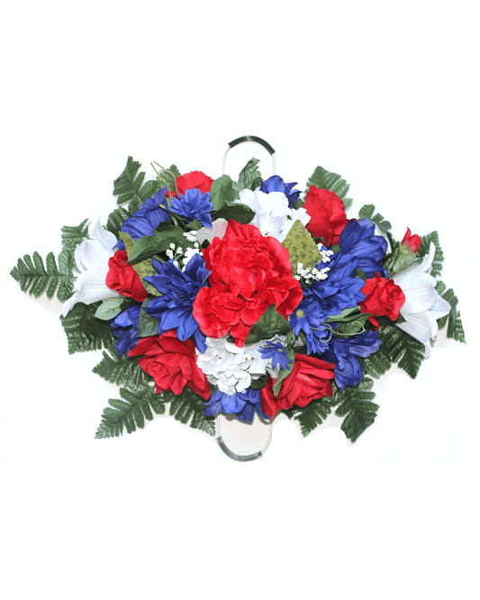 Standard Red, White & Blue Floral Mix Spray