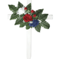 Red, White & Blue Rose Floral Cross