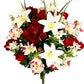 Burgundy & Cream Floral Mix Bush