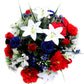Peony, Lily, Rose, and Carnation Patriotic Mixed Bush