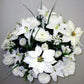 Peony, Lily, Rose, and Carnation White Christmas Mixed Bush