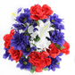 Peony, Rose, Lily, Delilah, and Hydrangeas Red, White, and Blue Bush Mix