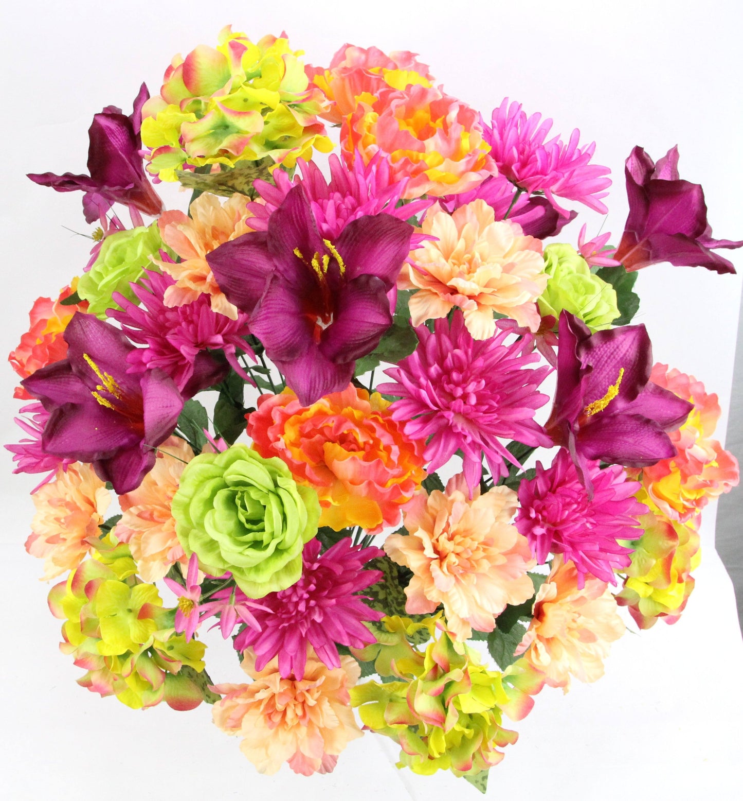 Peony, Rose, Lily, Delilah, and Hydrangeas  Magenta Spring Mix