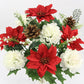 Poinsettia and Carnations Christmas Mixed Bush