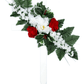 Red & White Christmas Floral Mix Cross