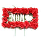 Red MOM with Heart Floral Pillow