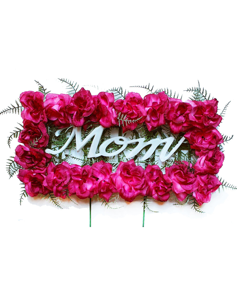 Mauve MOM Floral Pillow