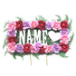 Custom Floral Pillow - Choose NAME & FLOWER COLORS