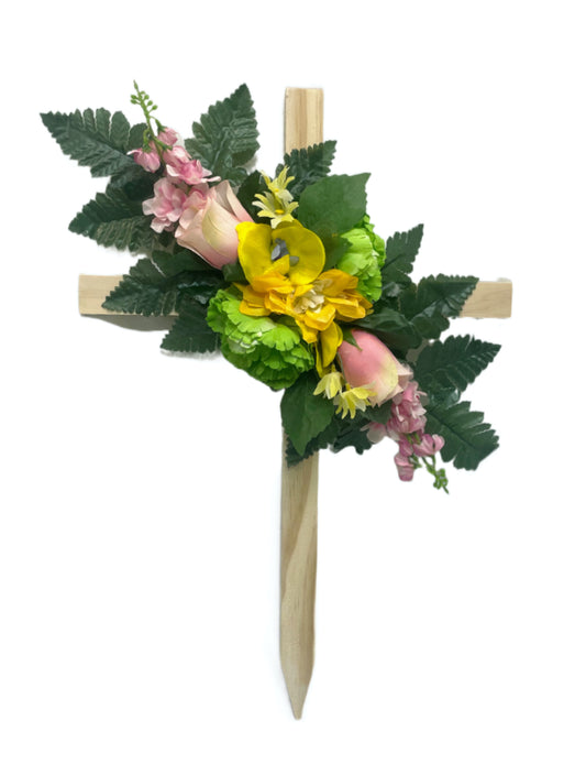 Pastel Spring Mix Natural Cross