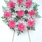 Wreath Pillow - Pink and white- 12 Inch