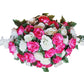 Large Pink & White Rose Floral Spray