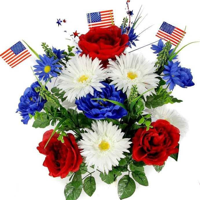 patriotic cemetery flowers