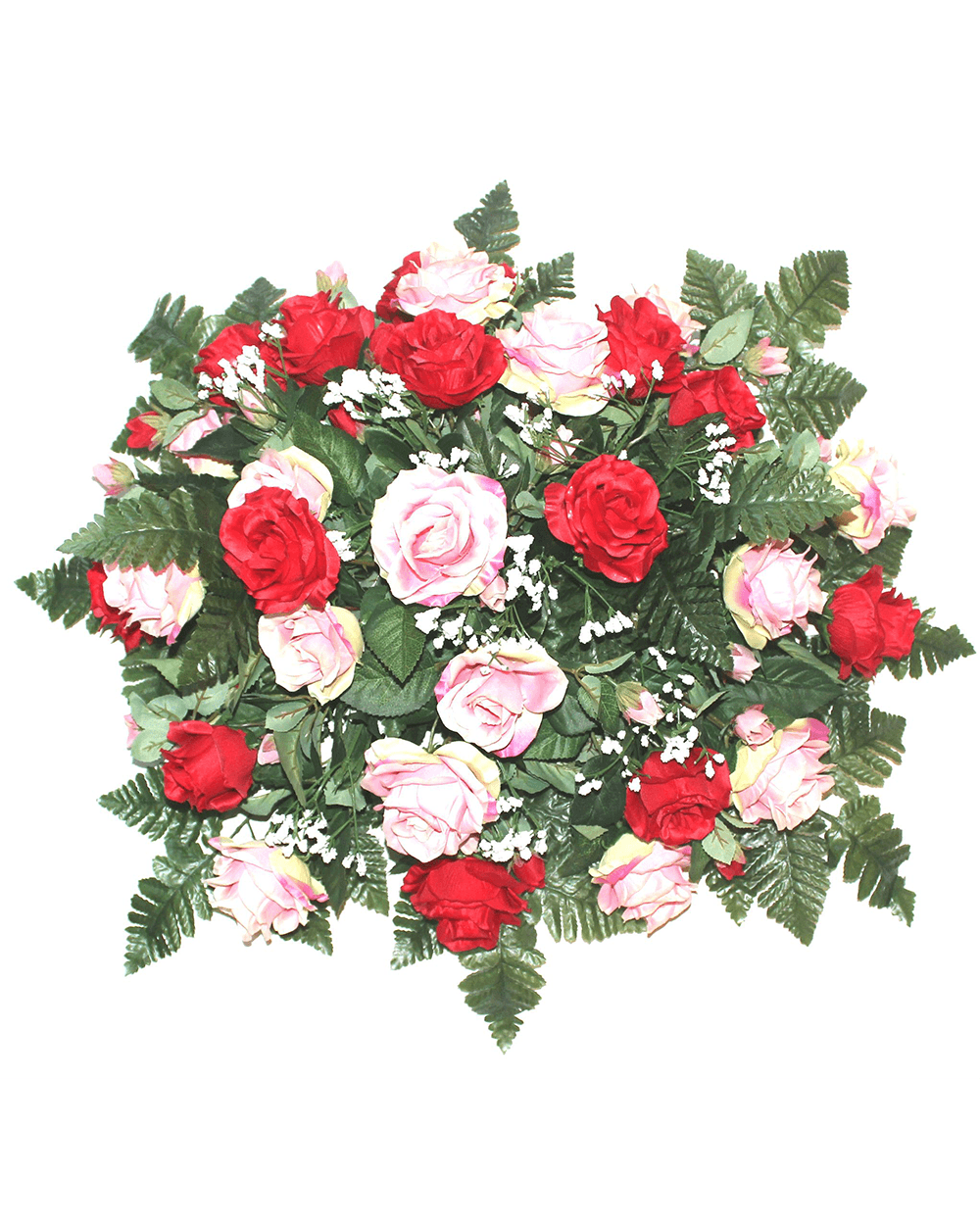 Large Red & Pink Rose Floral Spray