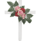 Red & Pink Rose Floral Cross