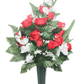 Red & White Floral Mix FULL Vase