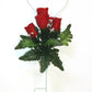 Heart Wire Stand - Red Rose