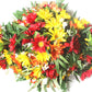 Large Gerber Daisy Headstone Spray -Fall Mix
