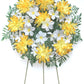 Wreath Pillow - Yellow and white- 12 Inch