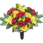 Red & Yellow Rose Mix FORWARD-FACING Vase