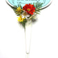 Blue Happy Birthday Stand with Accented Flowers- 18 inch Tall