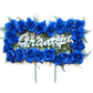 Blue GRANDPA Floral Pillow